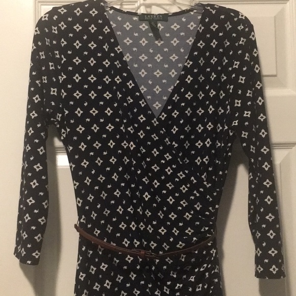 Ralph Lauren Sz Medium Surplice 3/4 sleeve Dress - Picture 2 of 4